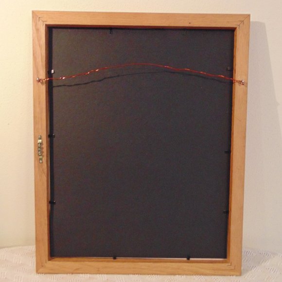 Girl Daydreaming, Original Pencil Sketch, Wood Frame, 12.5x15.5 - Picture 7 of 7